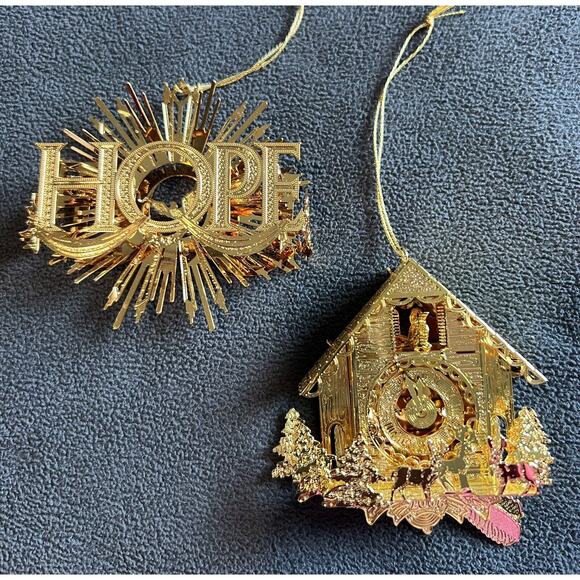 Danbury Mint Gold Ornaments Set of 12, preowned - Picture 7 of 9